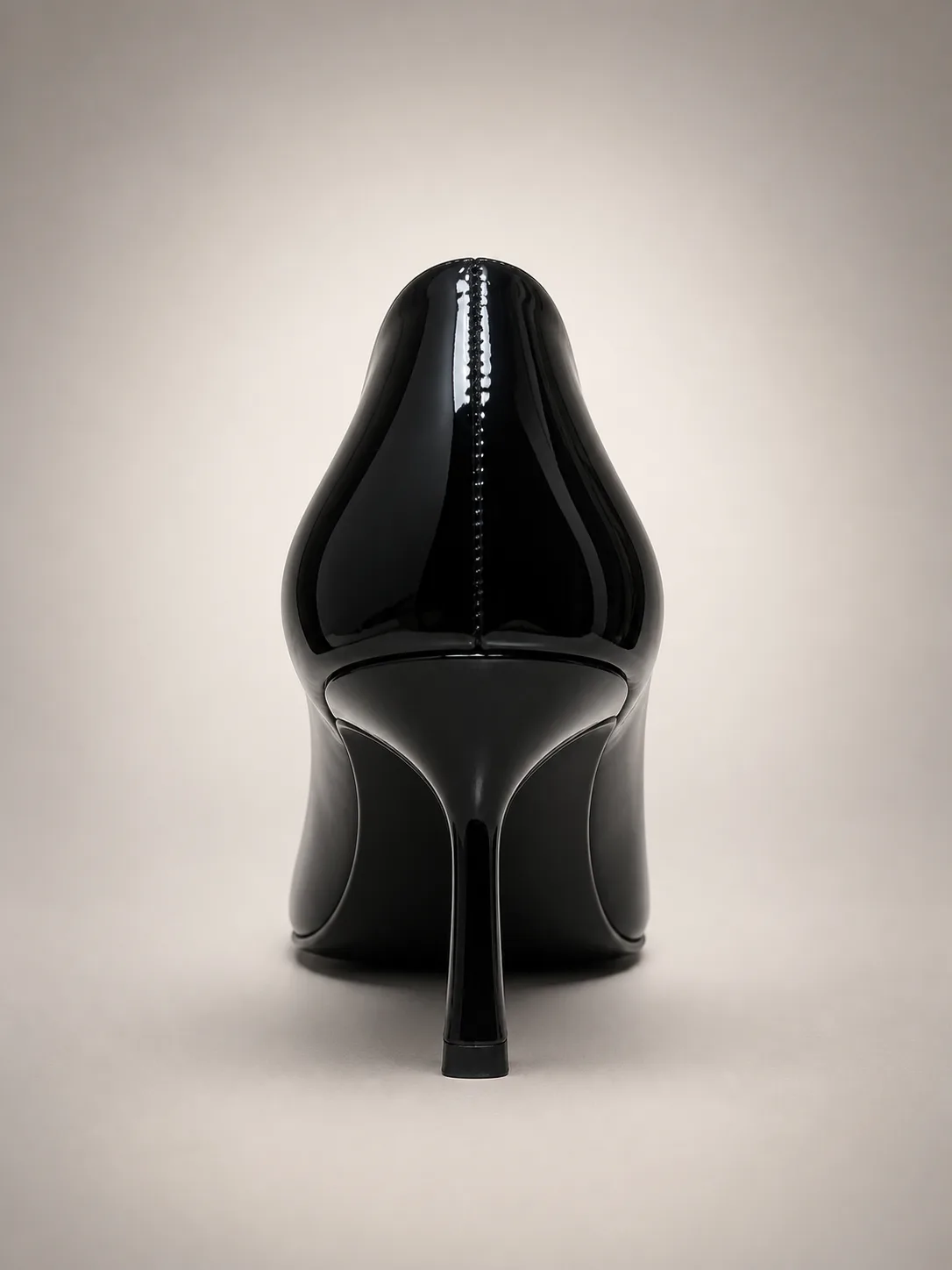 BLACK PATENT SCULPTED BOW POINTED PUMPS PRODUCT117 — photo 1