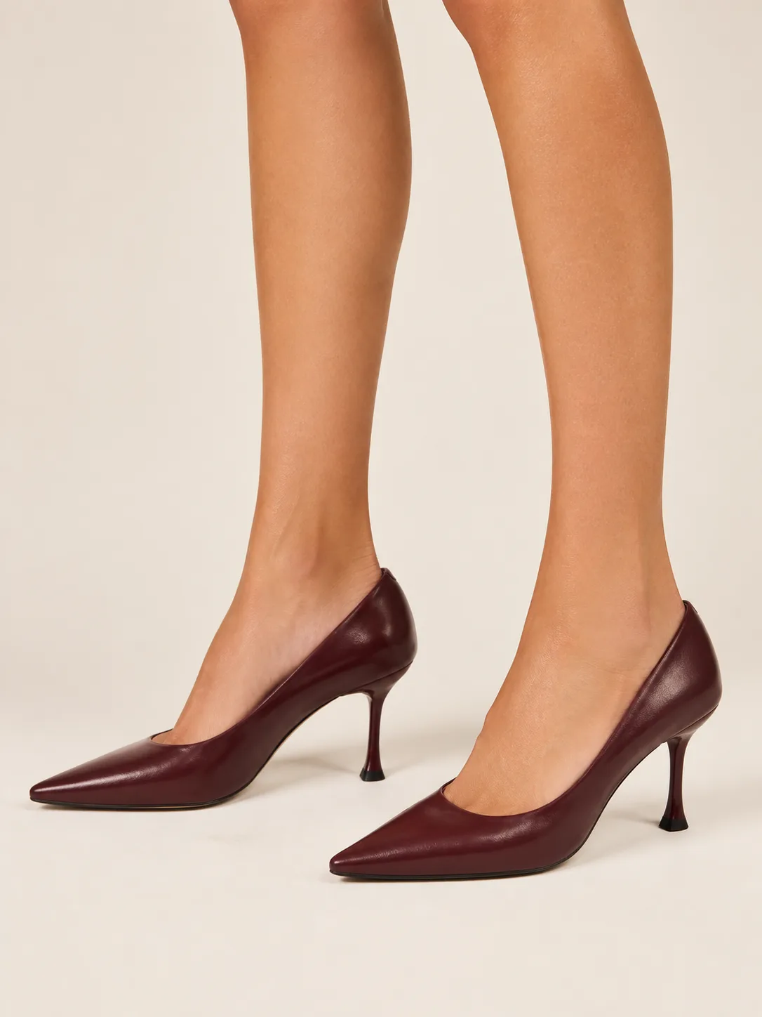 MAROON PATENT POINTED STILETTO PUMPS PRODUCT69 — photo 1