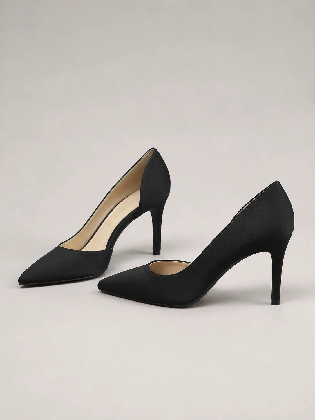 BLACK SUEDE POINTED STILETTO PUMPS PRODUCT55