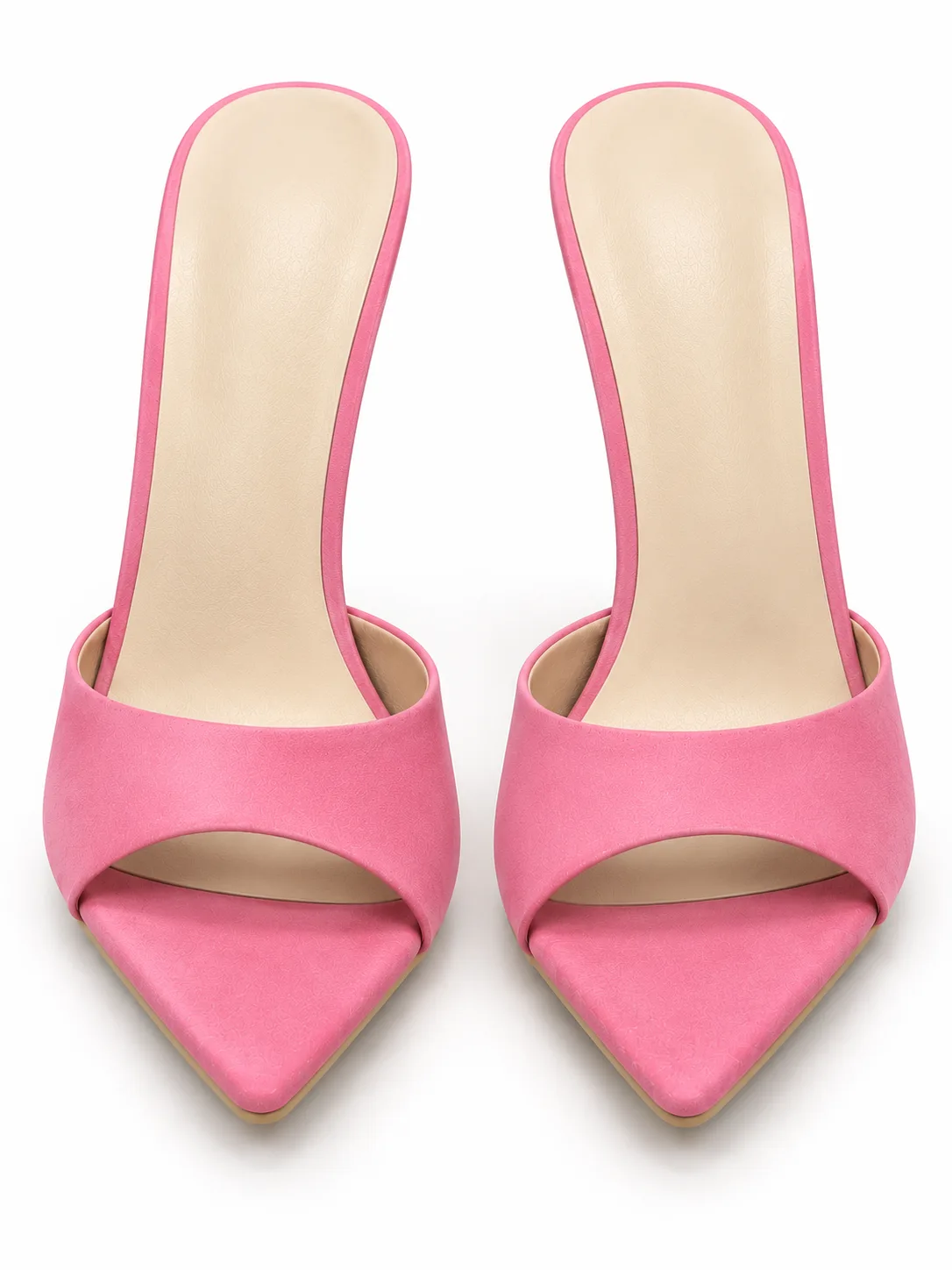 PINK SCULPTED HEEL MULES 4015B — photo 1