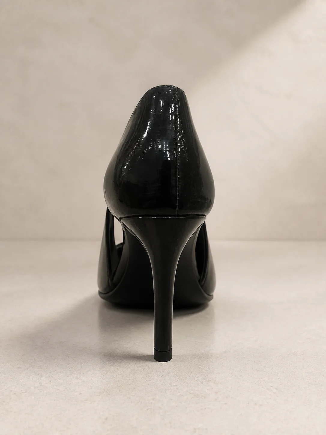 BLACK PATENT POINTED D ORSAY COURT SHOES PRODUCT181 — photo 1