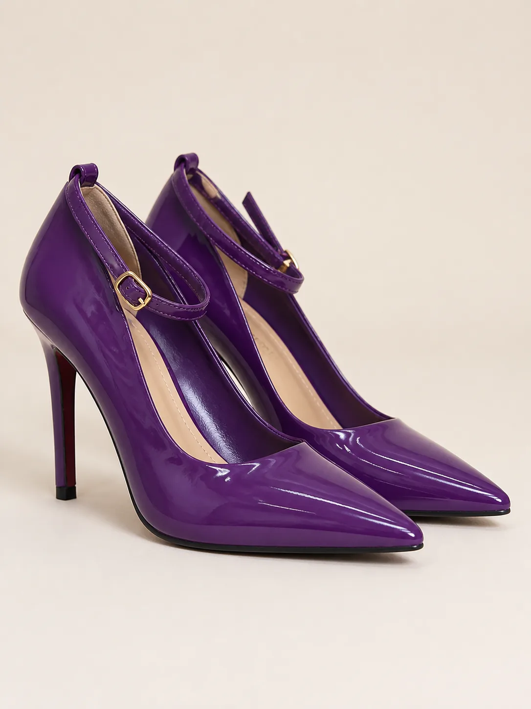 PURPLE PATENT MARY JANE STILETTO PUMPS PRODUCT97