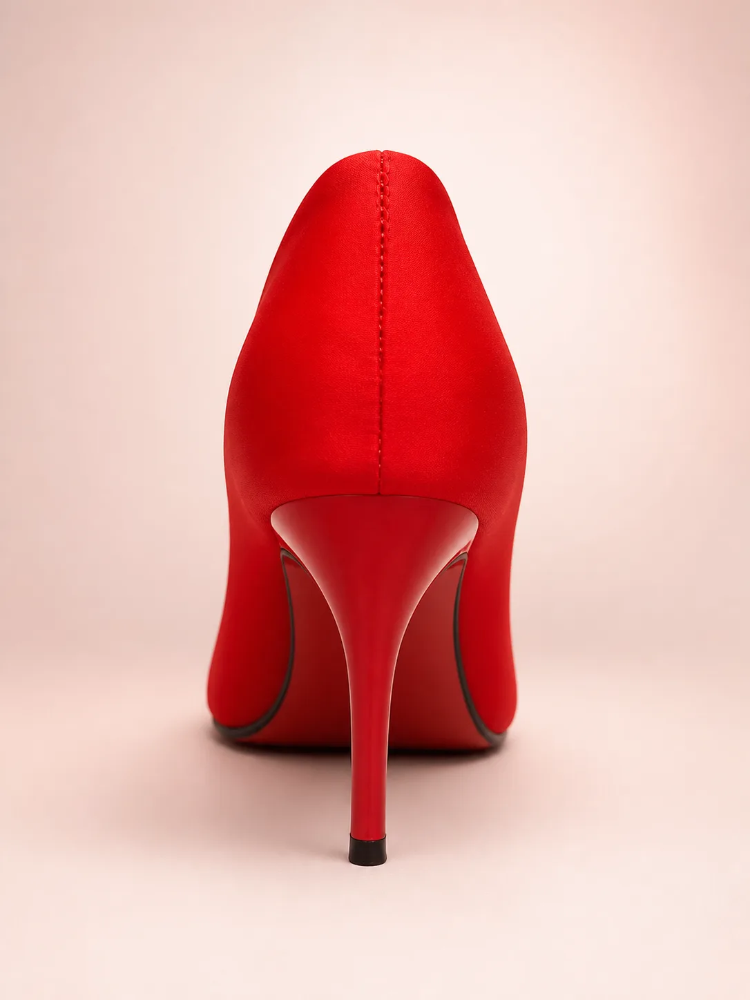 RED SATIN CRYSTAL FLOWER POINTED PUMPS PRODUCT118 — photo 1