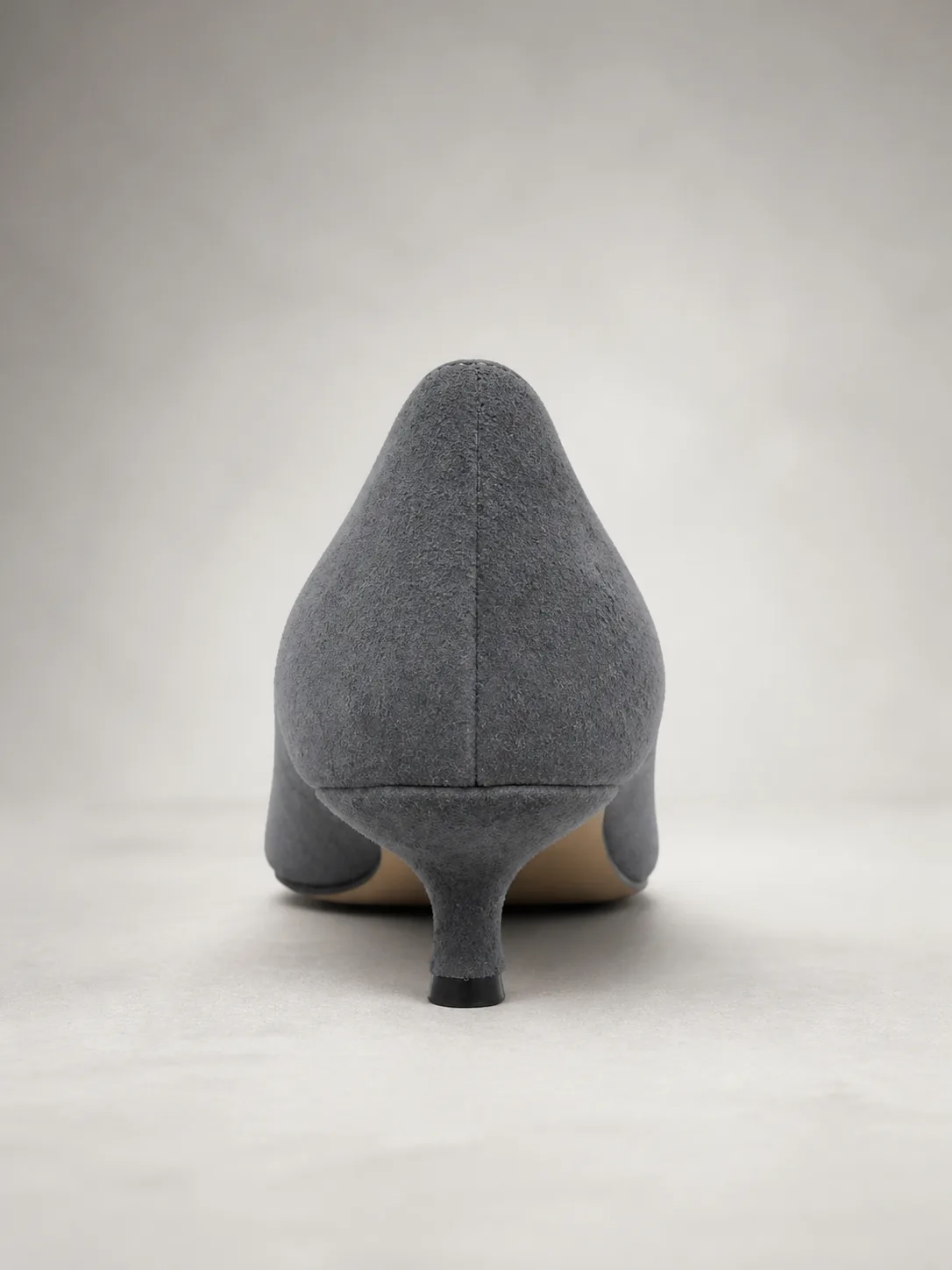 GREY SUEDE POINTED KITTEN HEEL PUMPS PRODUCT139 — photo 1
