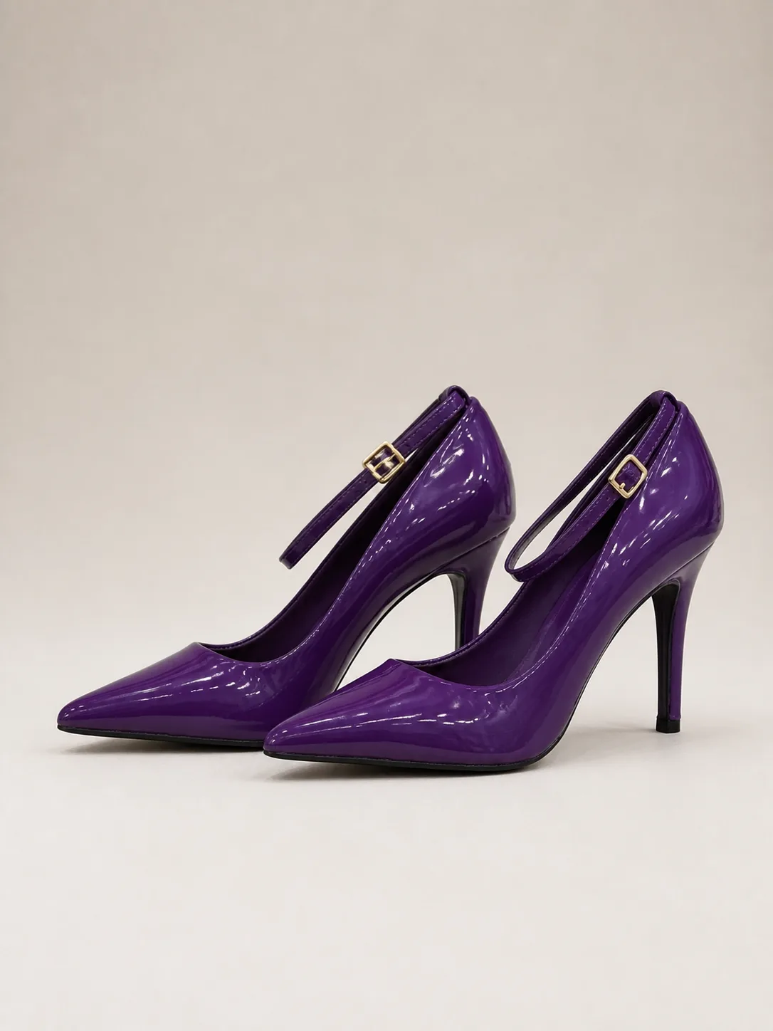 PURPLE CROC-EFFECT MARY JANE STILETTO PUMPS PRODUCT18