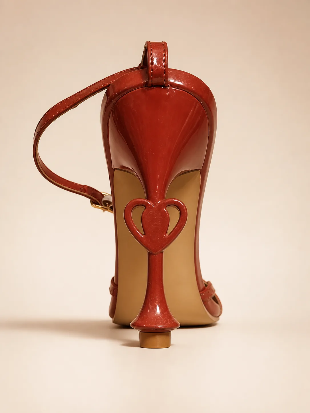 TAN GOLD MEDALLION SPOOL HEEL SANDALS PRODUCT316 — photo 1