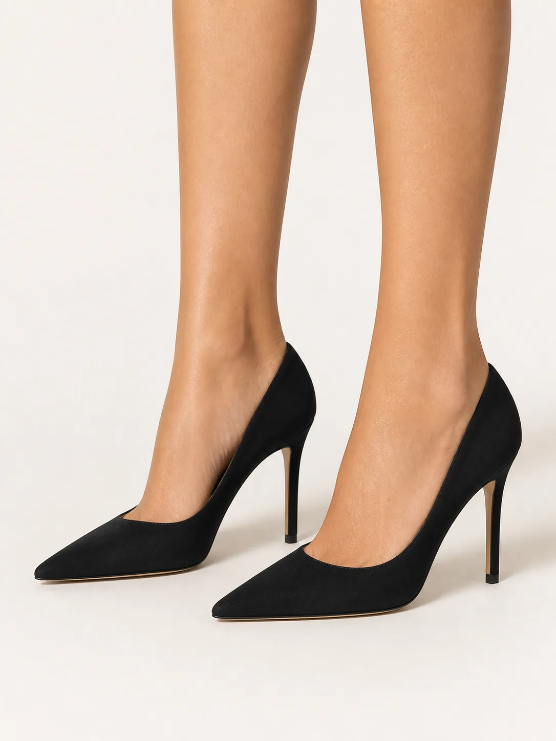 BLACK SUEDE CLASSIC POINTED STILETTO PUMPS PRODUCT44 — photo 1