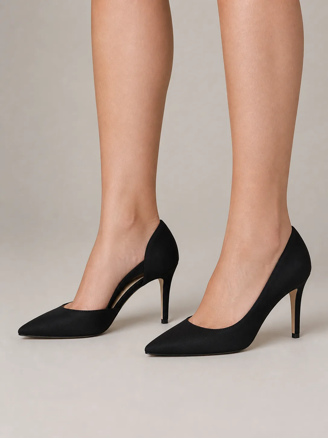 BLACK SUEDE POINTED STILETTO PUMPS PRODUCT55 — photo 1